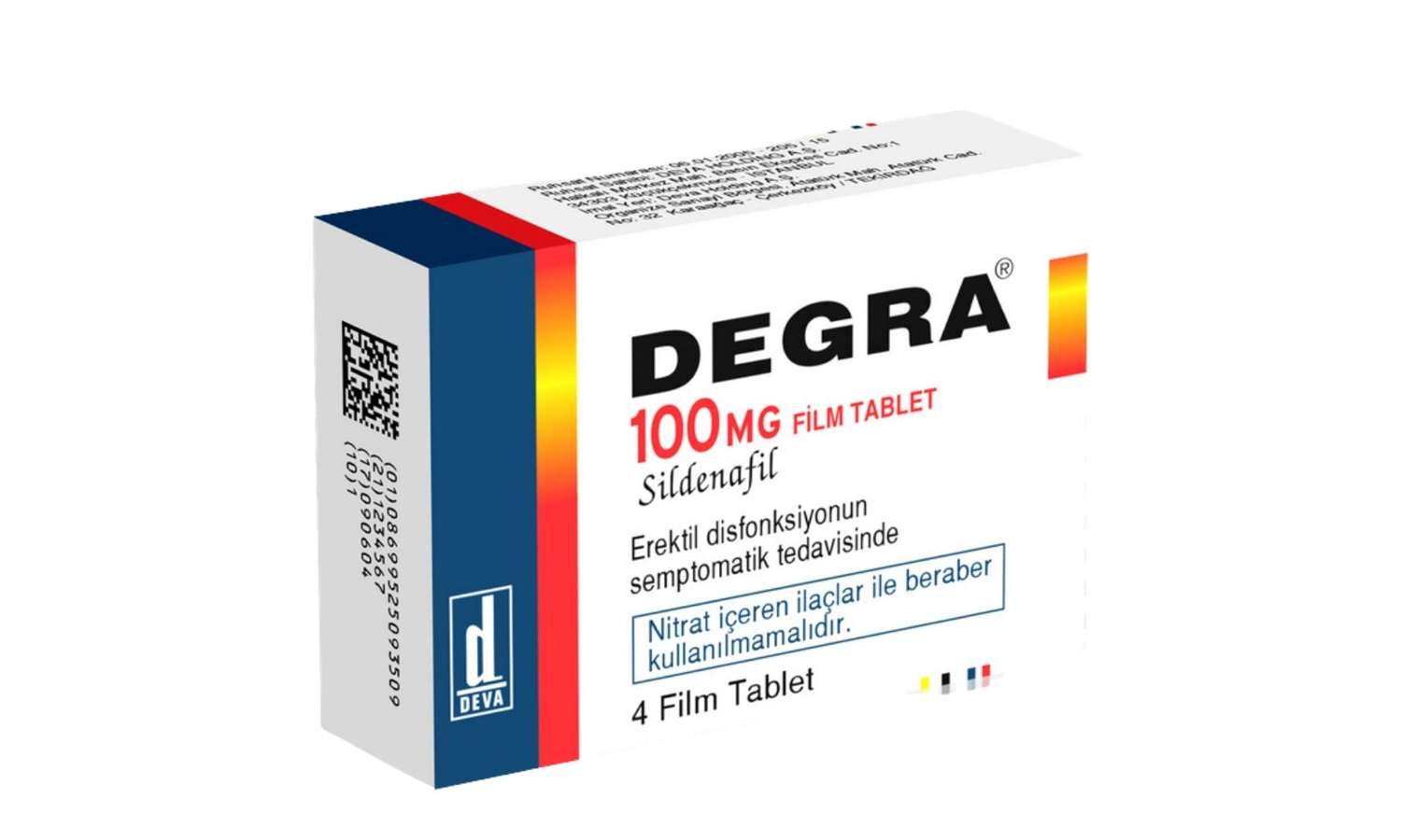 Degra 100 Mg 4 Tablet